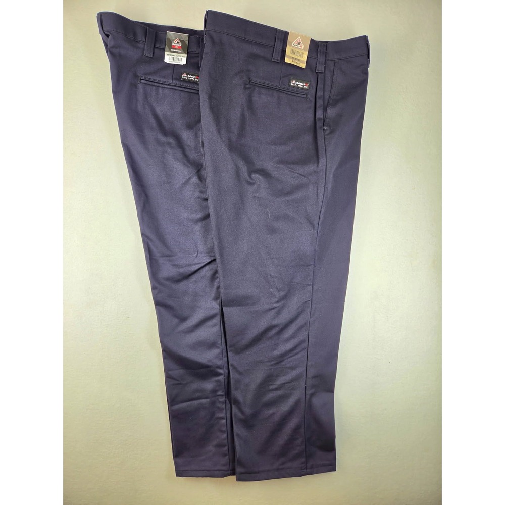 Bulwark FR Flame Resistant Work Pants Navy Blue CAT2 NFPA 2112 42x37U Lot of 2